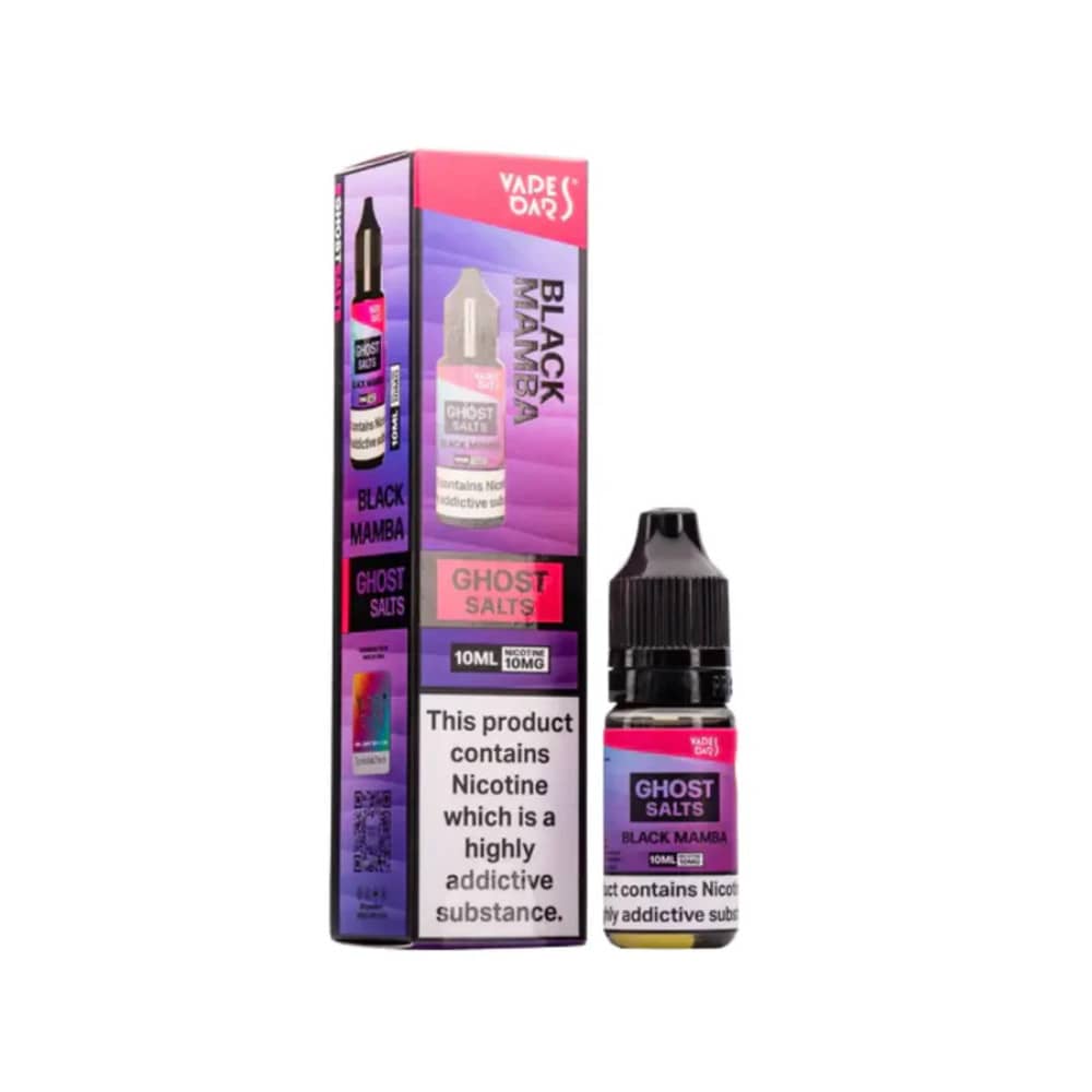 Ghost 3500 Nic Salts e liquids 10ml Box of 10 Black Mamba 10mg