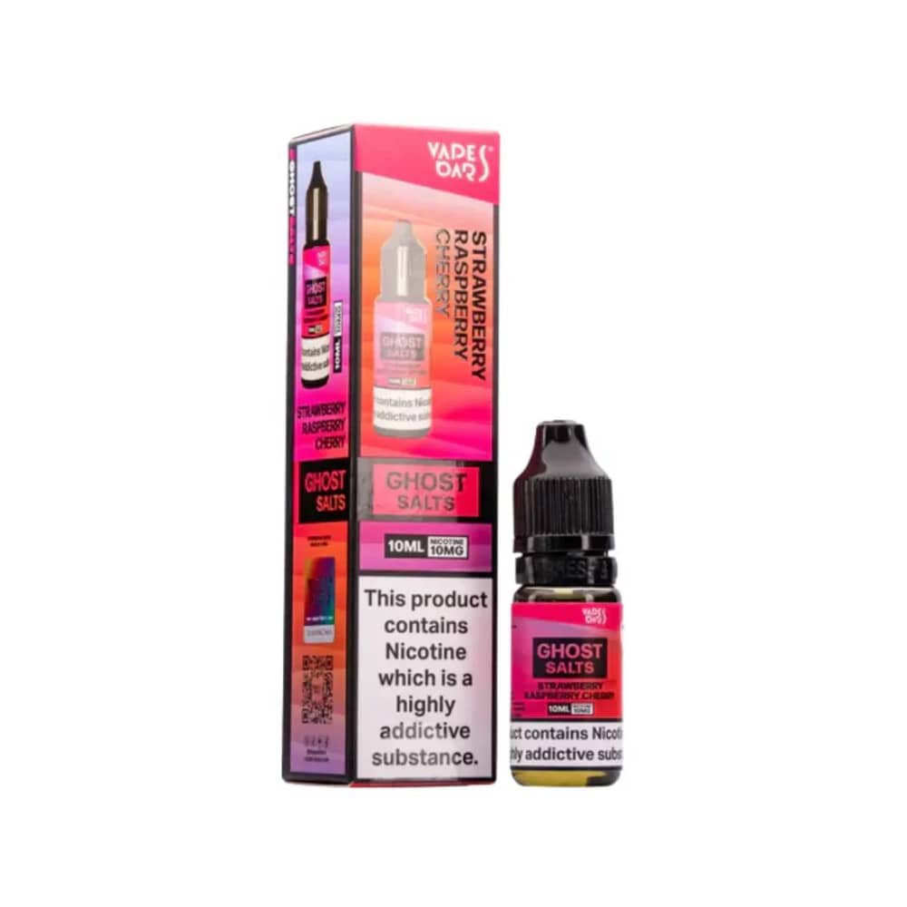 Ghost 3500 Nic Salts e liquids 10ml Box of 10 Strawberry Raspberry Cherry 10mg