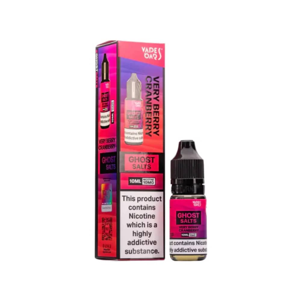Ghost 3500 Nic Salts e liquids 10ml Box of 10 Very Bery Cranberry 10mg