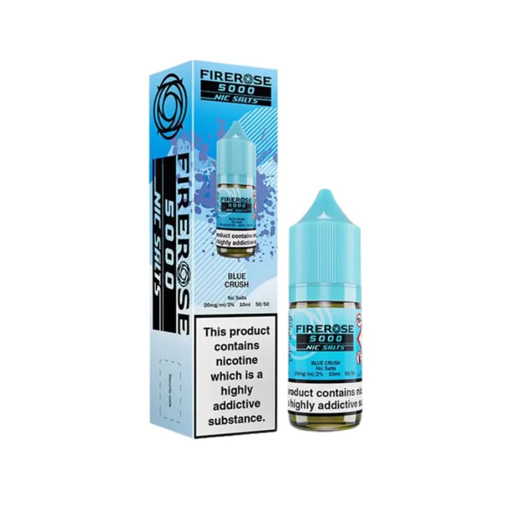 Firerose 5000 Nic Salts e liquids 10ml Box of 10 Blue Crush 20mg