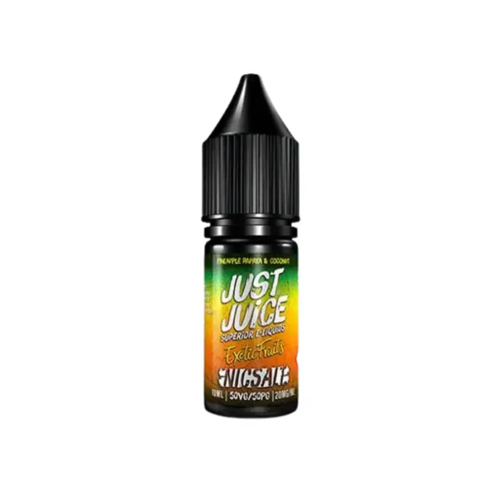 Just Juice Exotic Fruits Nic Salts e liquids 10ml Box of 5 Pineapple Papaya & Coconut 10mg