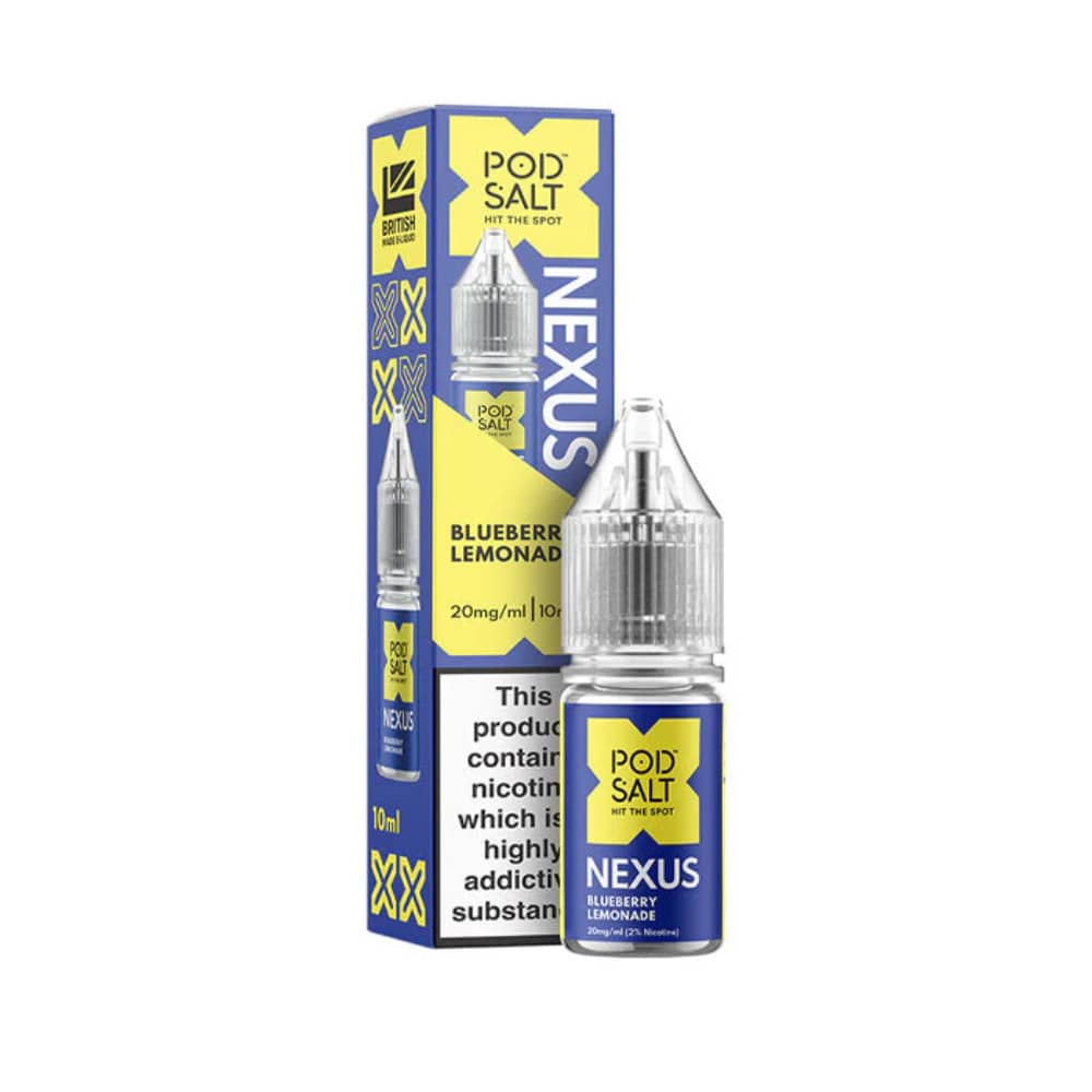Pod Salt Nexus e liquids 10ml Box of 10 Blueberry Lemonade 10mg