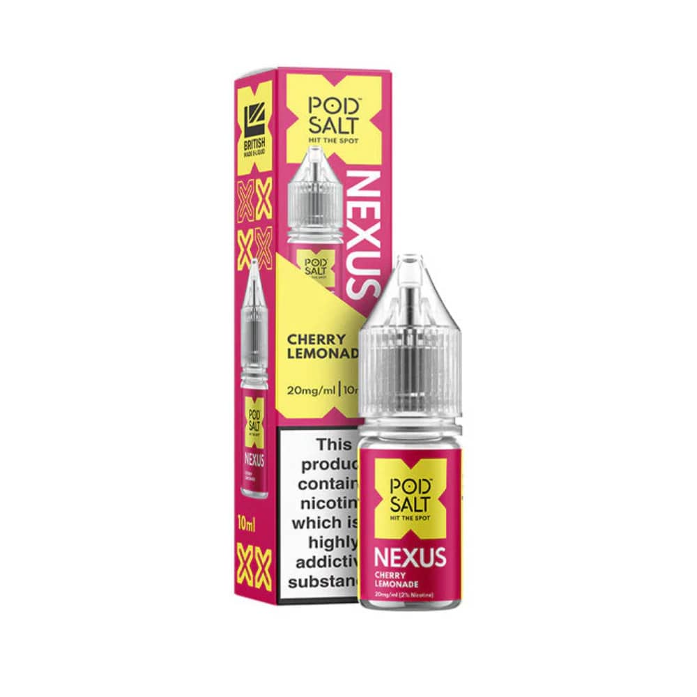 Pod Salt Nexus e liquids 10ml Box of 10 Cherry Lemonade 10mg