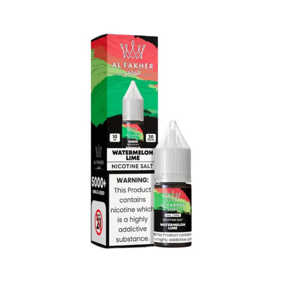 Al Fakher Nic Salts e liquids 10ml Box of 10 Watermelon Lime 10mg