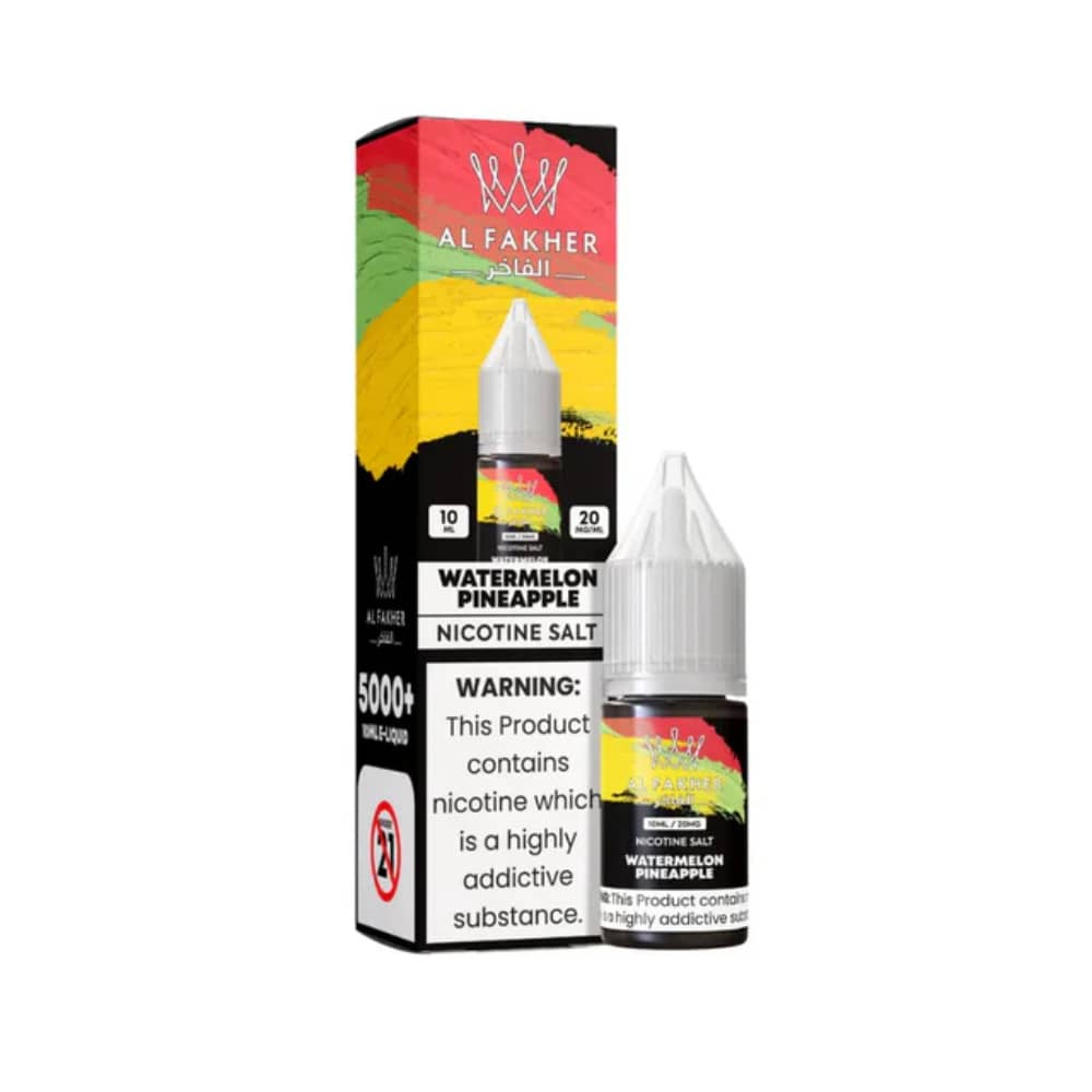 Al Fakher Nic Salts e liquids 10ml Box of 10 Watermelon  Pineapple 20mg