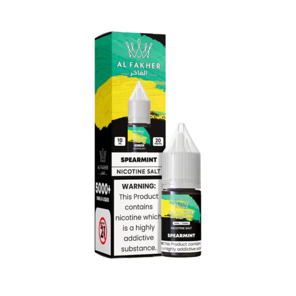 Al Fakher Nic Salts e liquids 10ml Box of 10 Spearmint 20mg