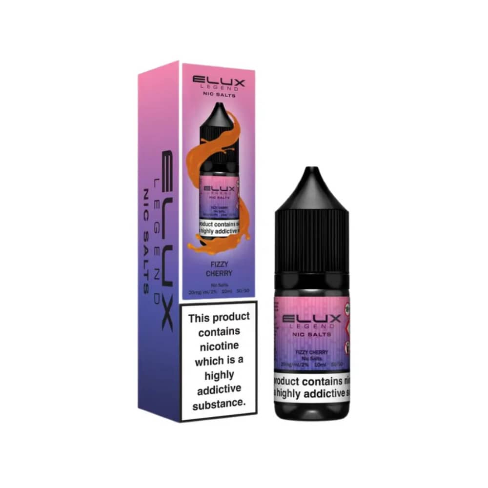 Elux Legend Nic Salts E-Liquids 10ml Box of 10 Fizzy Cherry 10mg