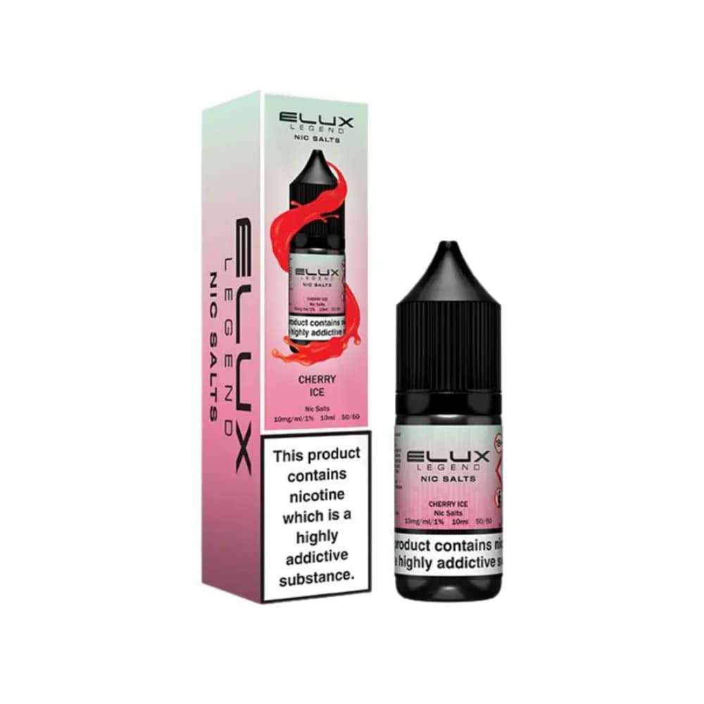 Elux Legend Nic Salts E-Liquids 10ml Box of 10 Cherry Ice 10mg