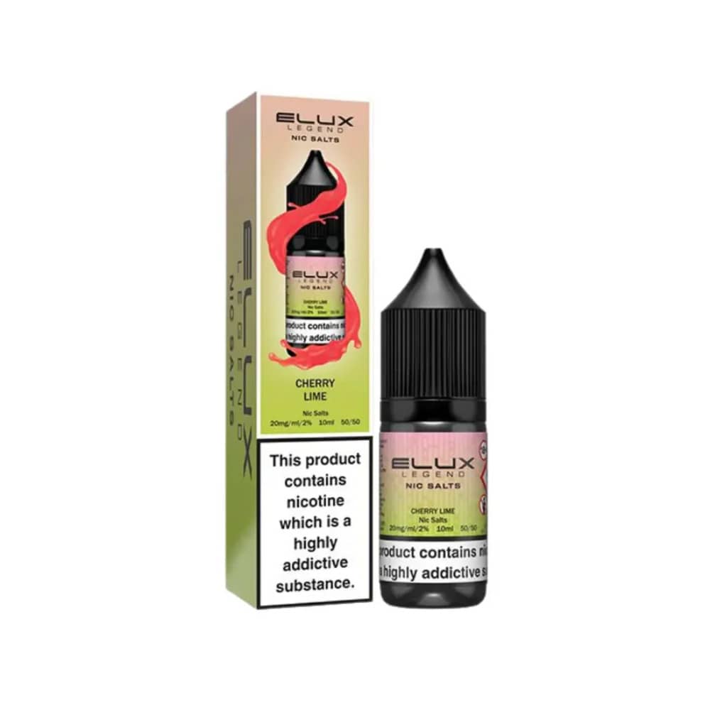 Elux Legend Nic Salts E-Liquids 10ml Box of 10 Cherry Lime 10mg