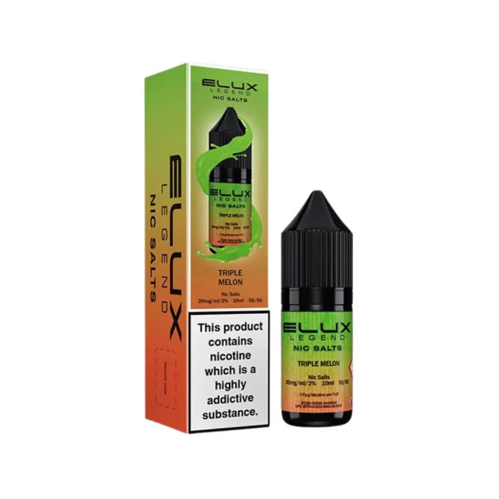 Elux Legend Nic Salts E-Liquids 10ml Box of 10 Triple Melon 10mg