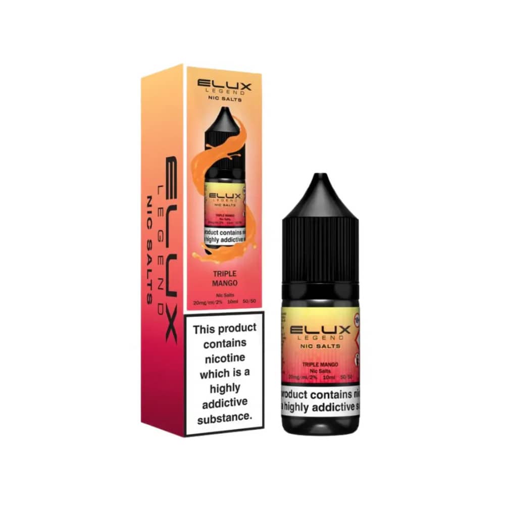 Elux Legend Nic Salts E-Liquids 10ml Box of 10 Triple Mango 20mg
