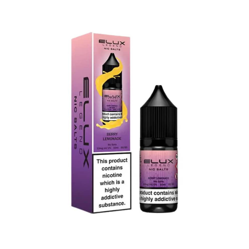 Elux Legend Nic Salts E-Liquids 10ml Box of 10 Berry Lemonade 20mg