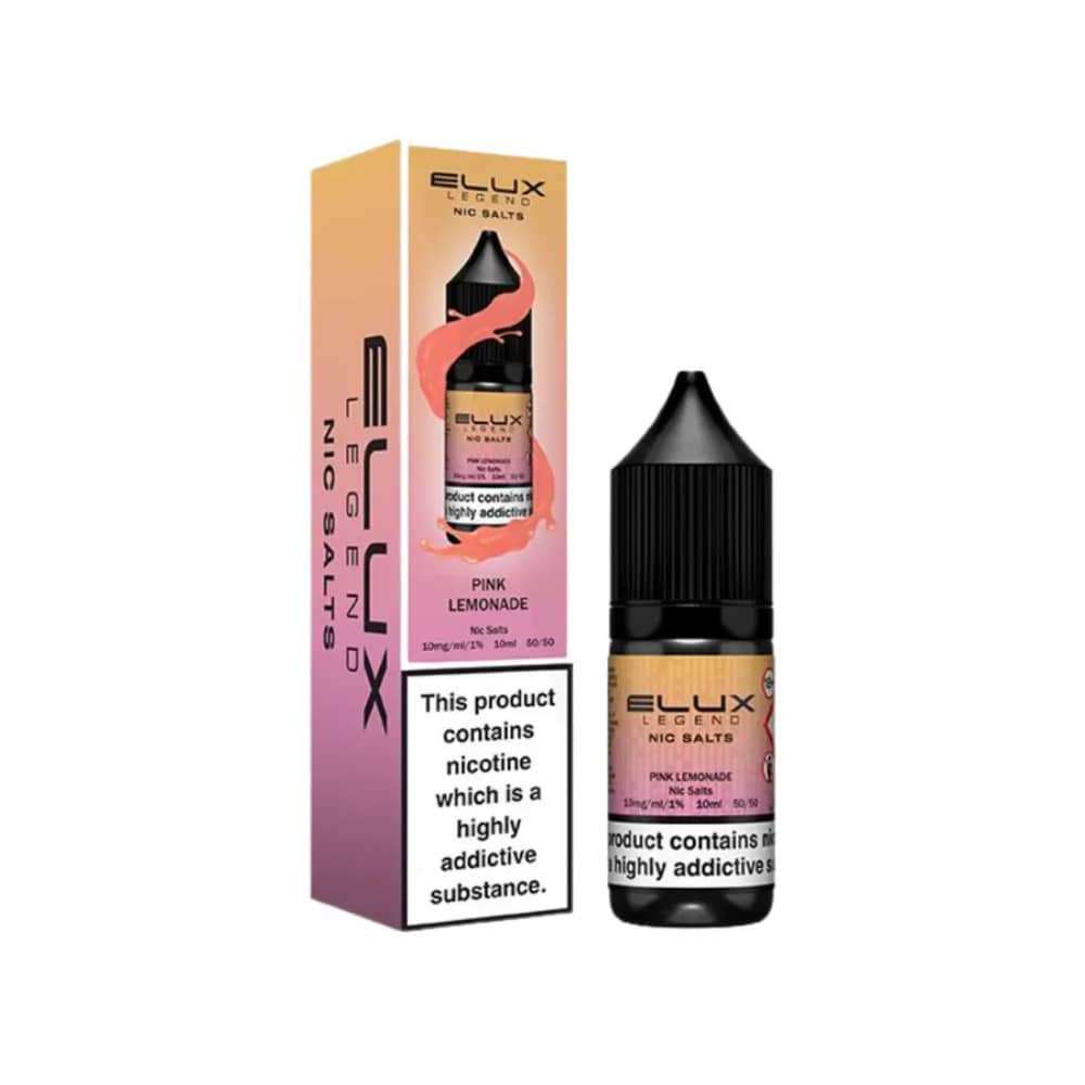Elux Legend Nic Salts E-Liquids 10ml Box of 10 Pink Lemonade 20mg