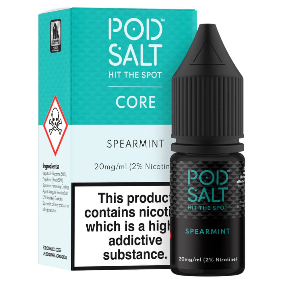 Pod Salt Core Nic Salts e liquids 10ml Box of 5 Spearmint 11mg