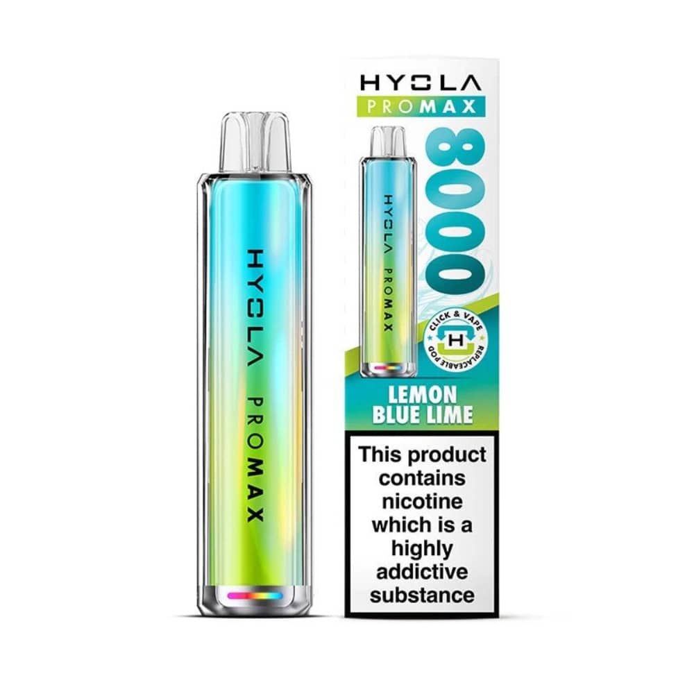 Hyola Pro Max 8000 Vape Kit Box of 5 Lemon Blue Lime