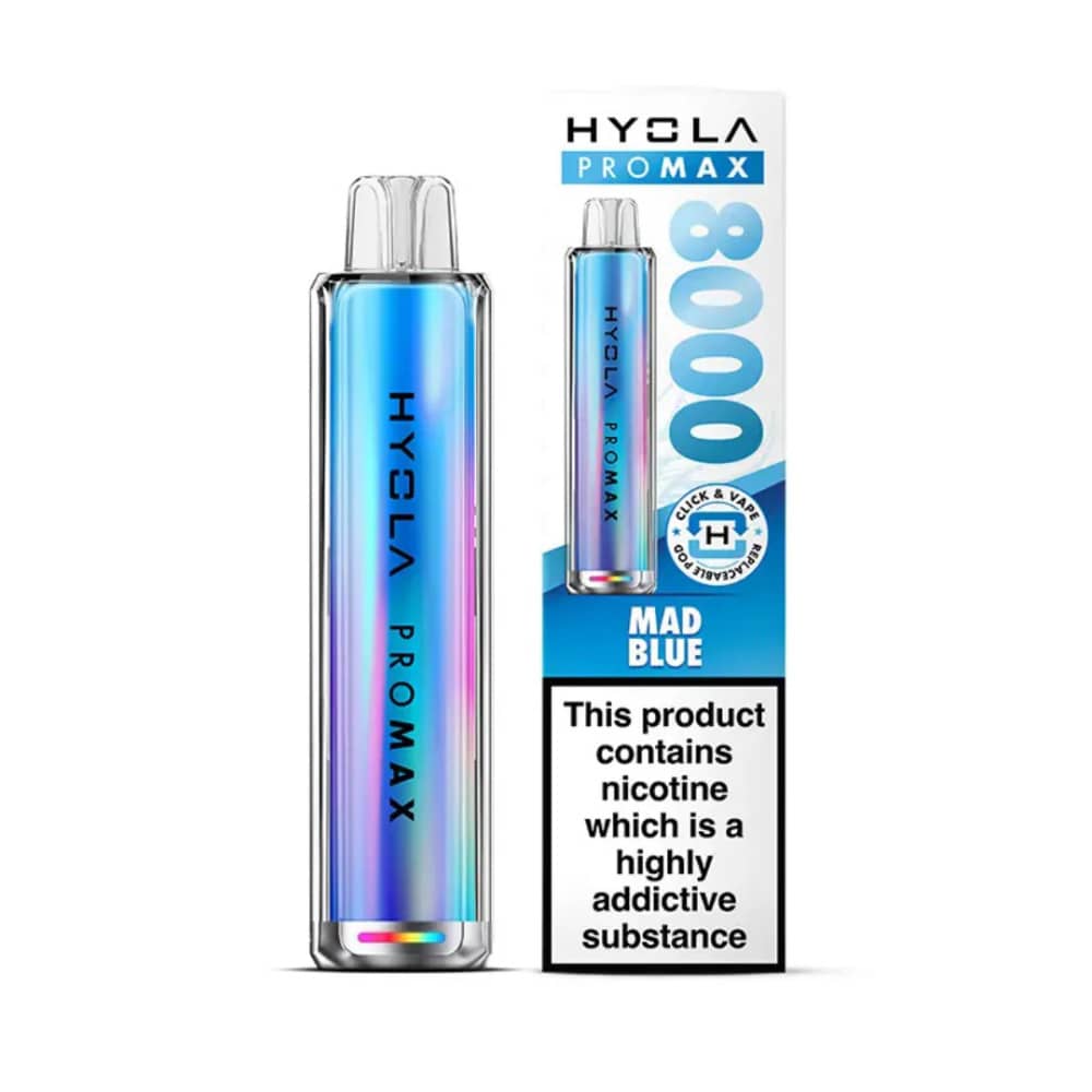 Hyola Pro Max 8000 Vape Kit Box of 5 Mad Blue