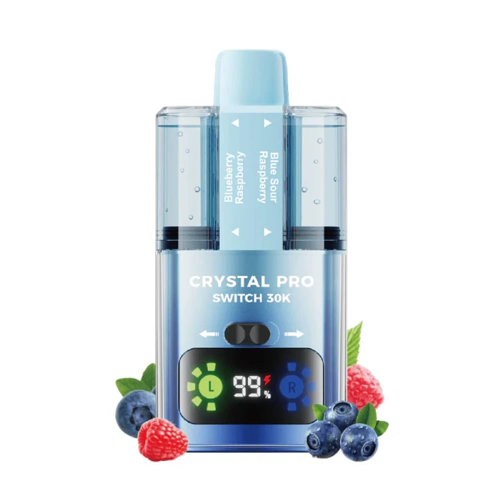Crystal Pro Switch 30k Vape Kit Box of 5 Blueberry Raspberry / Blue Sour Raspberry