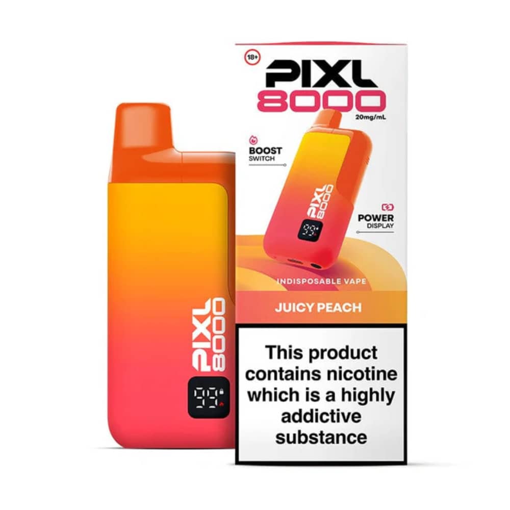 Pixl 8000 Prefilled Vape Kit Box of 5 Juicy Peach