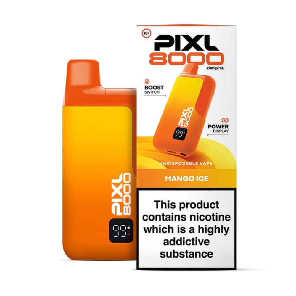 Pixl 8000 Prefilled Vape Kit Box of 5 Mango Ice