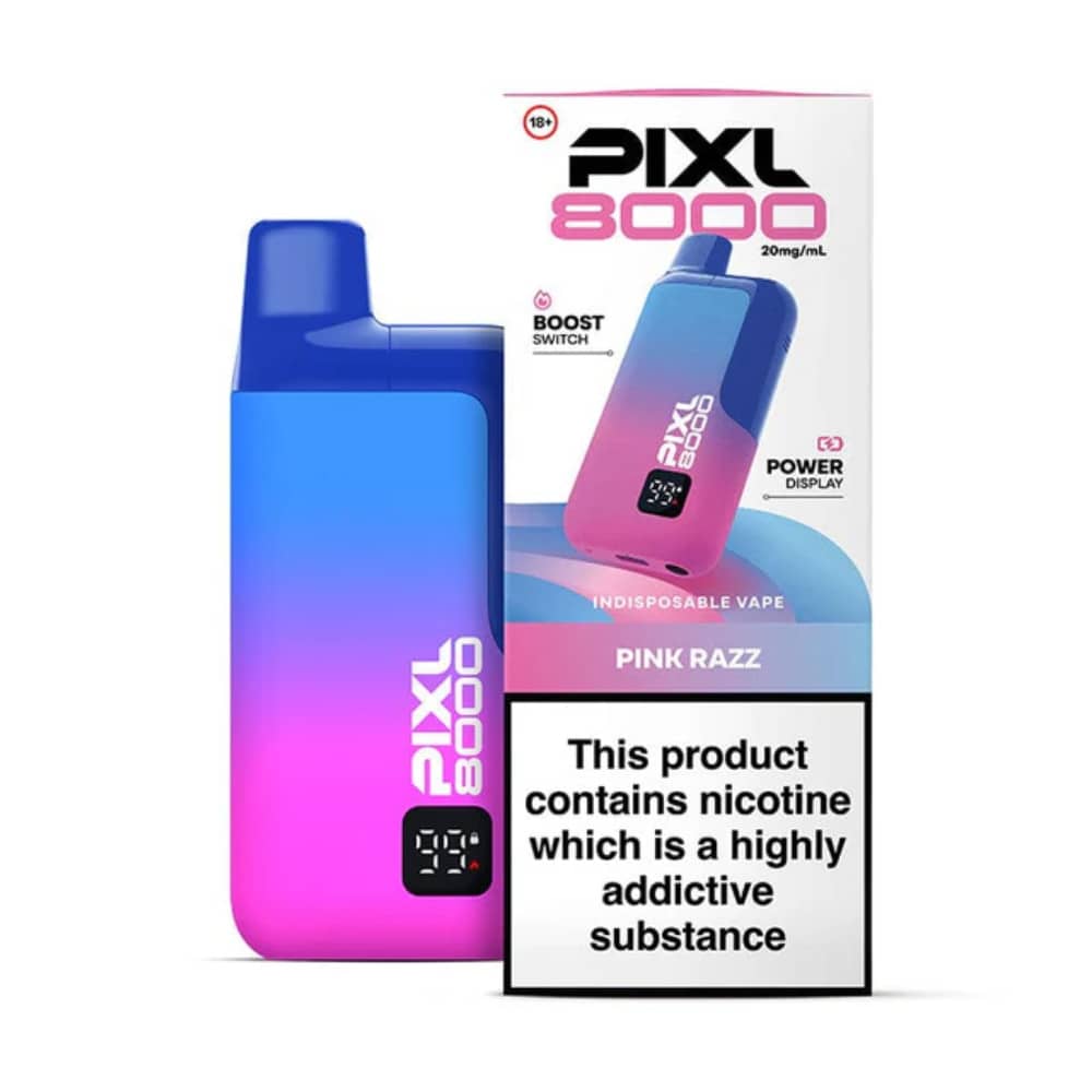 Pixl 8000 Prefilled Vape Kit Box of 5 Pink Razz
