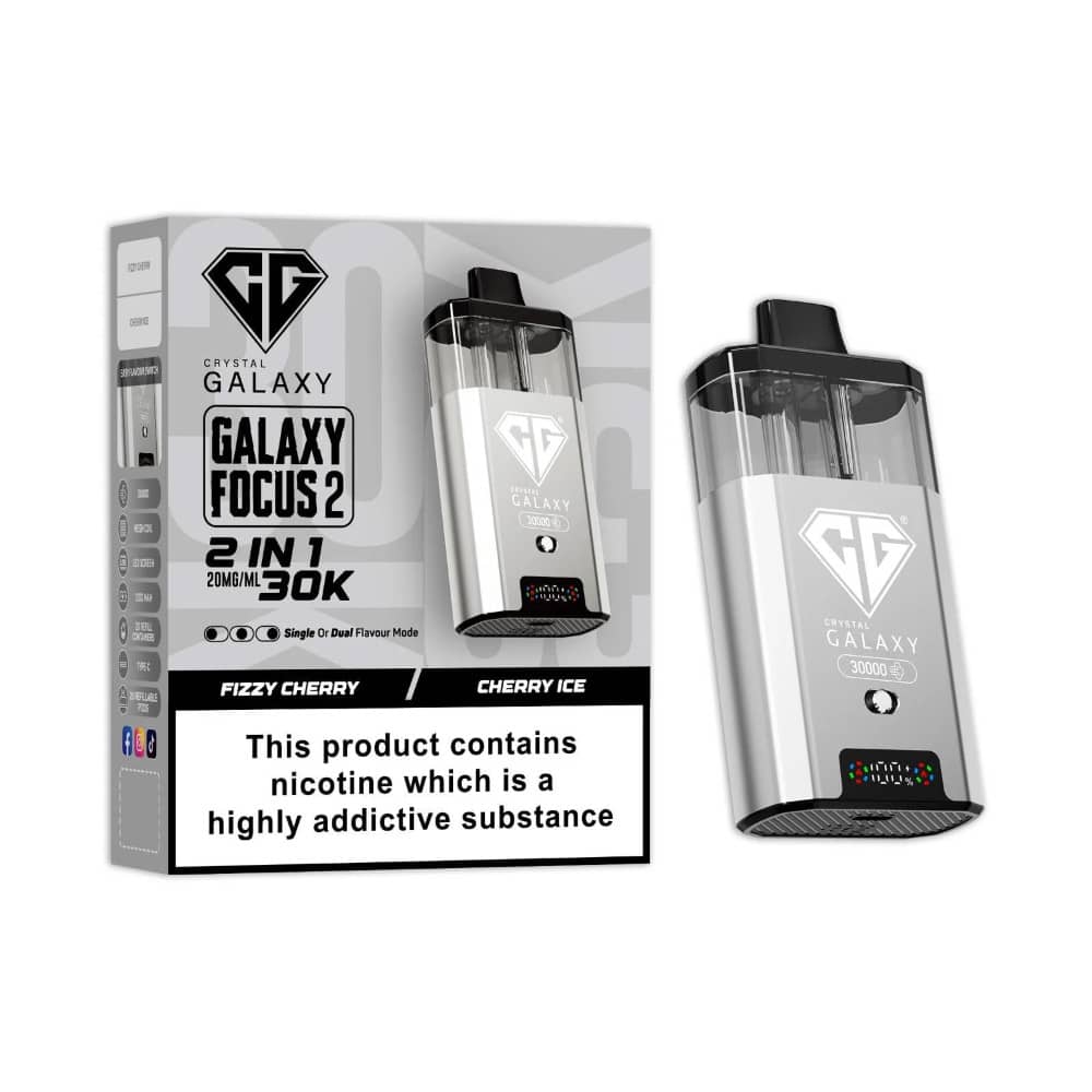 Crystal Galaxy 30k Focus 2 Vape Kit Box of 5 Fizzy Cherry/Cherry Ice