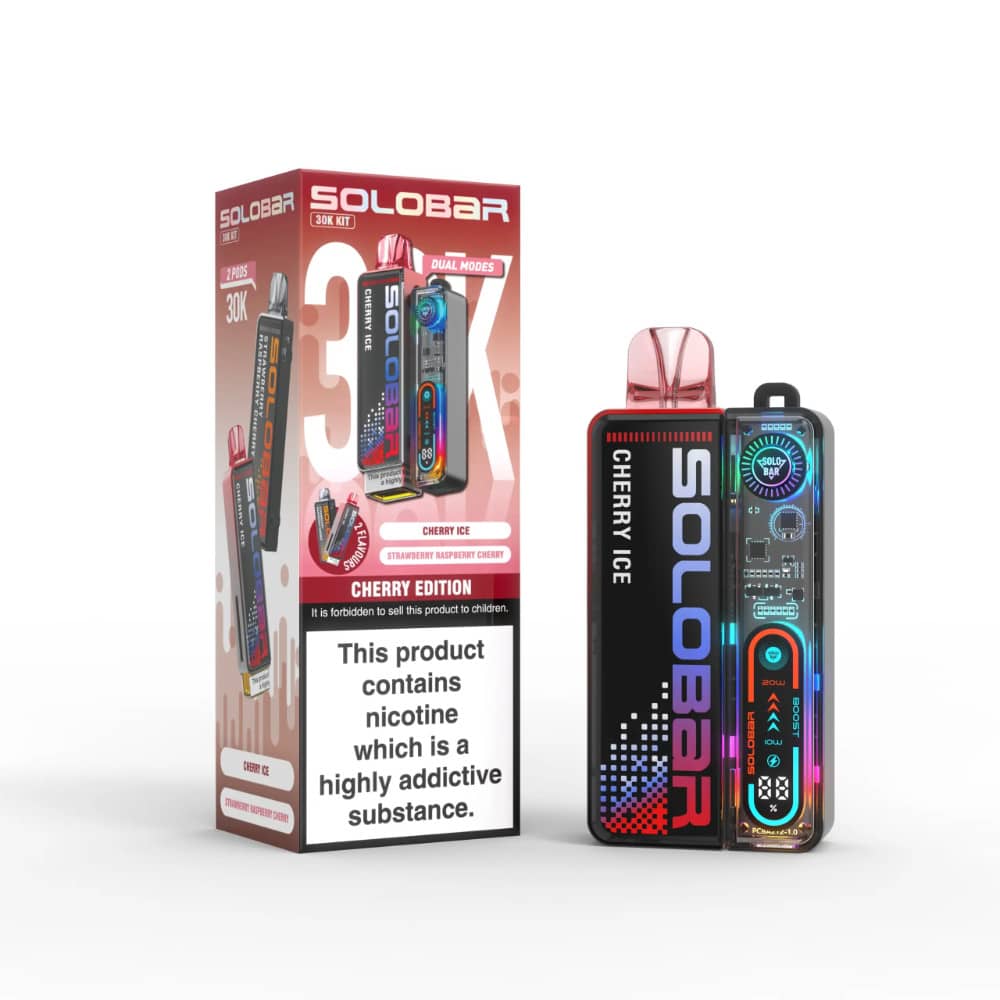 Solobar Boost 30k Vape Kit Box of 5 Cherry Edition