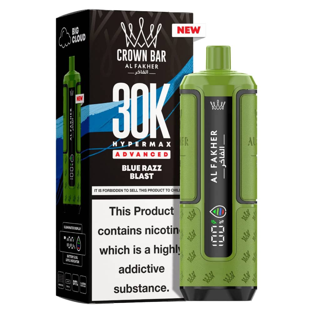 Al Fakher 30k Hypermax Pods Box of 5 Blue Razz Blast