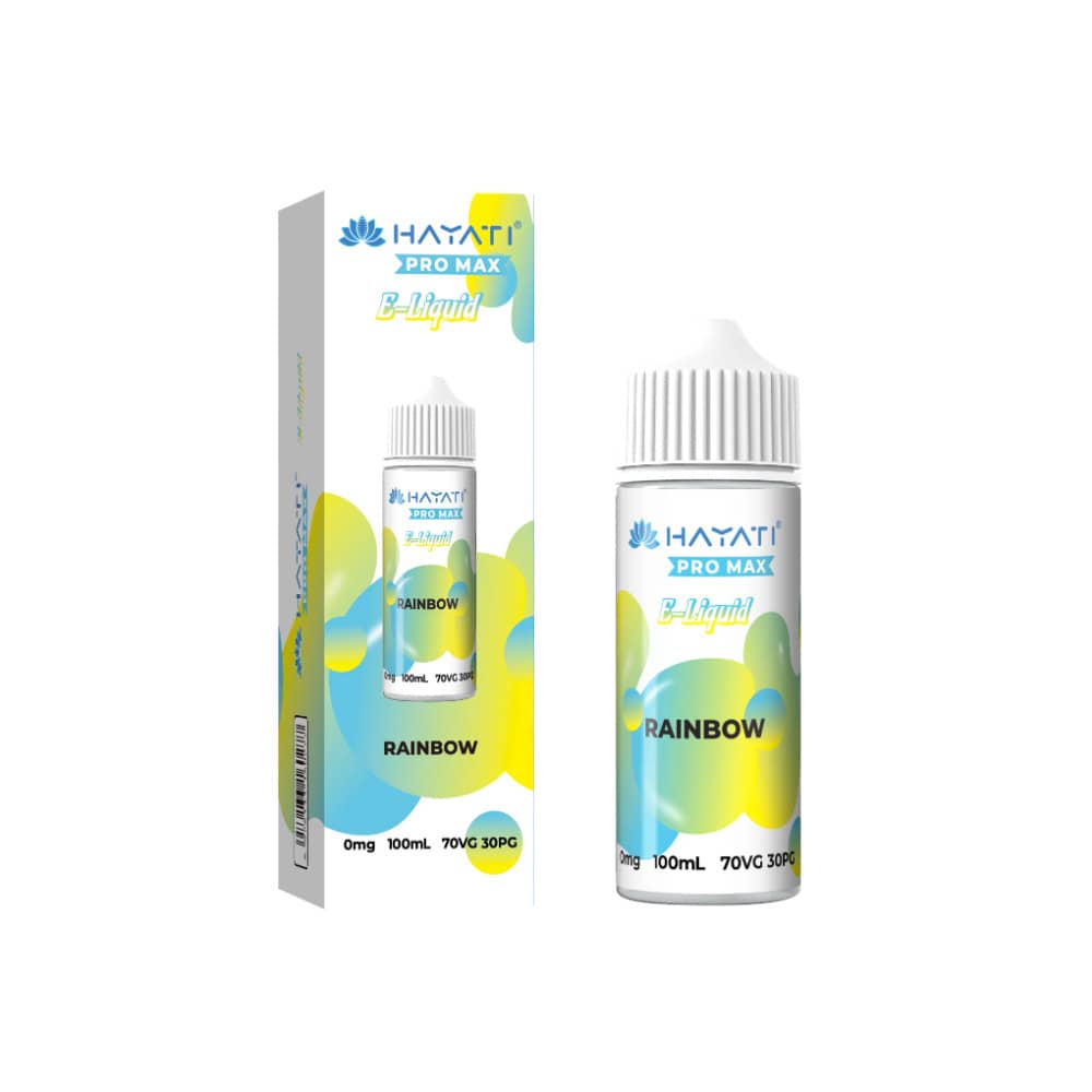 Hayati Pro Max 100ml E-Liquids 70/30 Rainbow