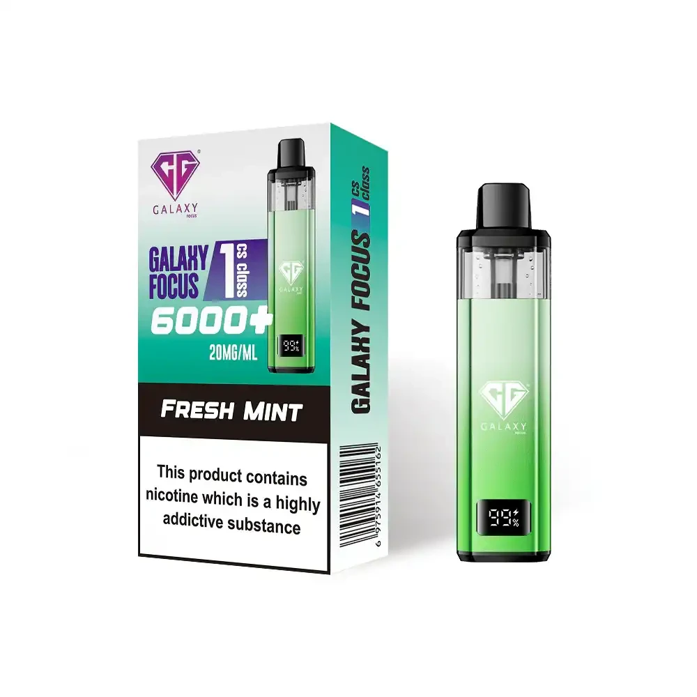 Crystal Galaxy Focus 6k Vape Kit Box of 5 Fresh Mint
