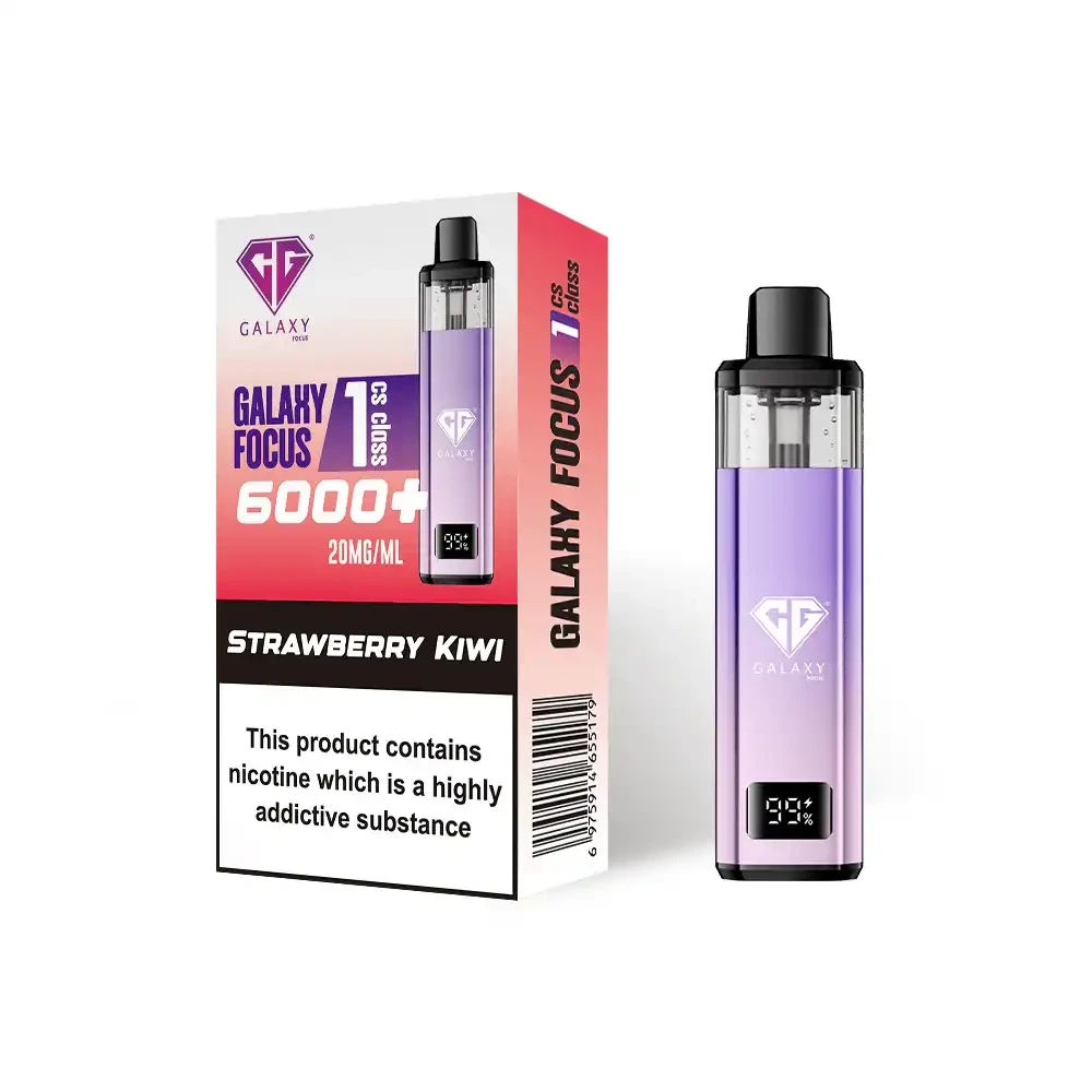Crystal Galaxy Focus 6k Vape Kit Box of 5 Strawberry Kiwi