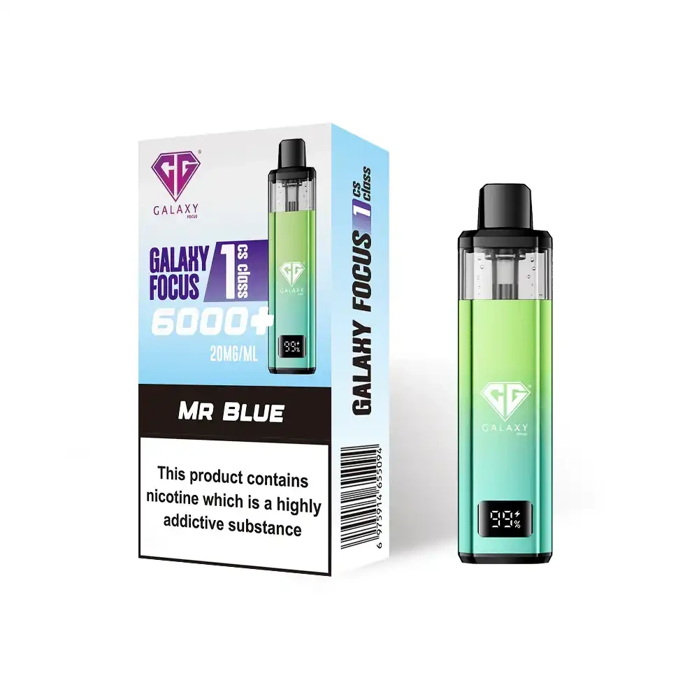 Crystal Galaxy Focus 6k Vape Kit Box of 5 Mr Blue
