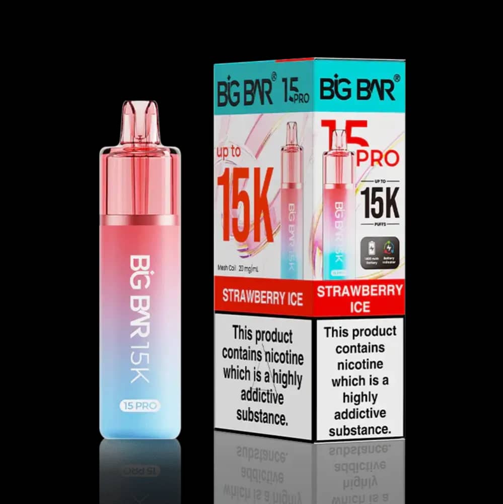 Big Bar Pro 15k Vape Kit Box of 5 Strawberry Ice