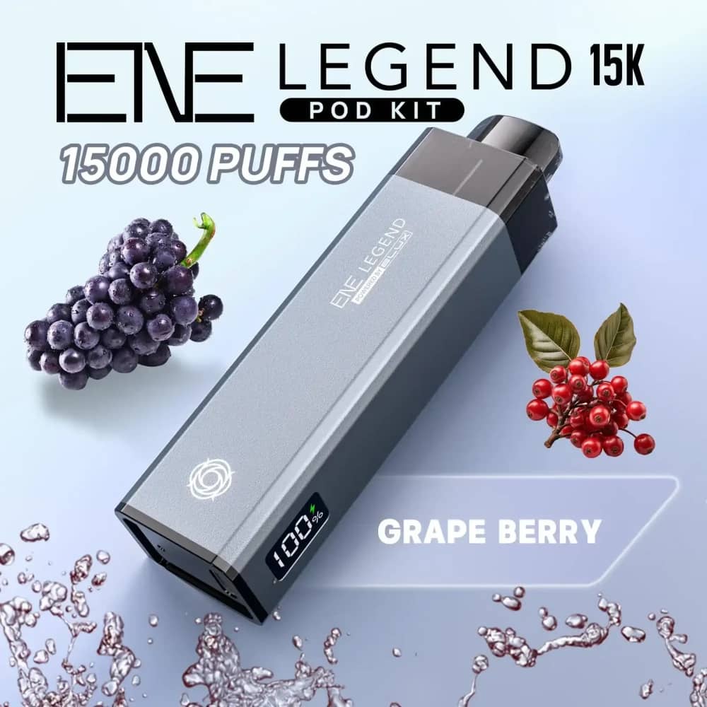 Elux Ene Legend 15k Vape Kit Box of 5 Grape Berry