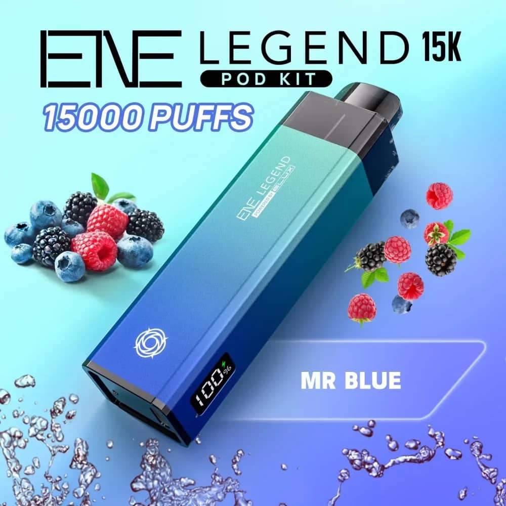 Elux Ene Legend 15k Vape Kit Box of 5 Mr Blue