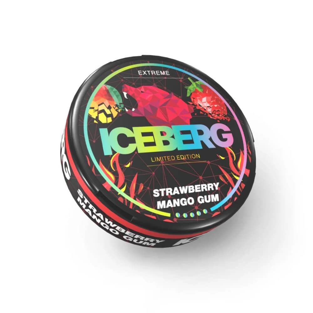 Iceberg Nicotine Pouches 10 Packs Strawberry Mango Gum