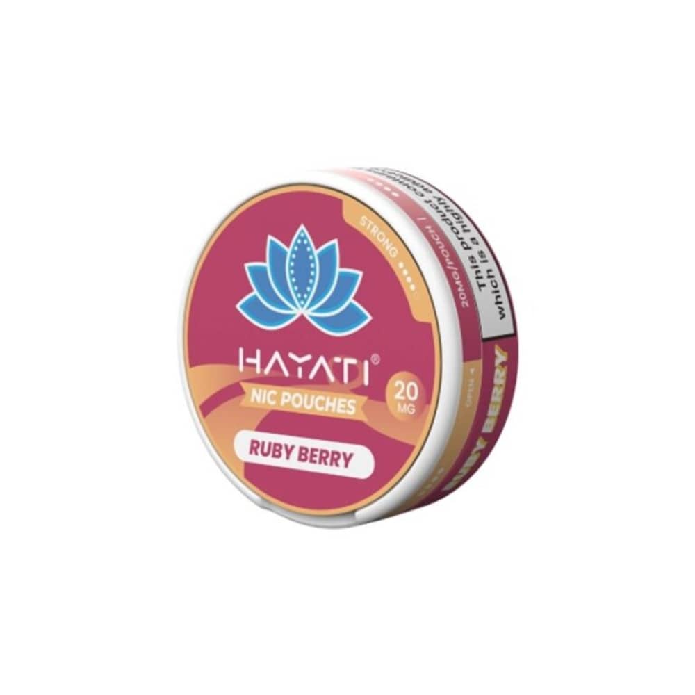 Hayati Nicotine Pouches 10 Packs Ruby Berry 20mg