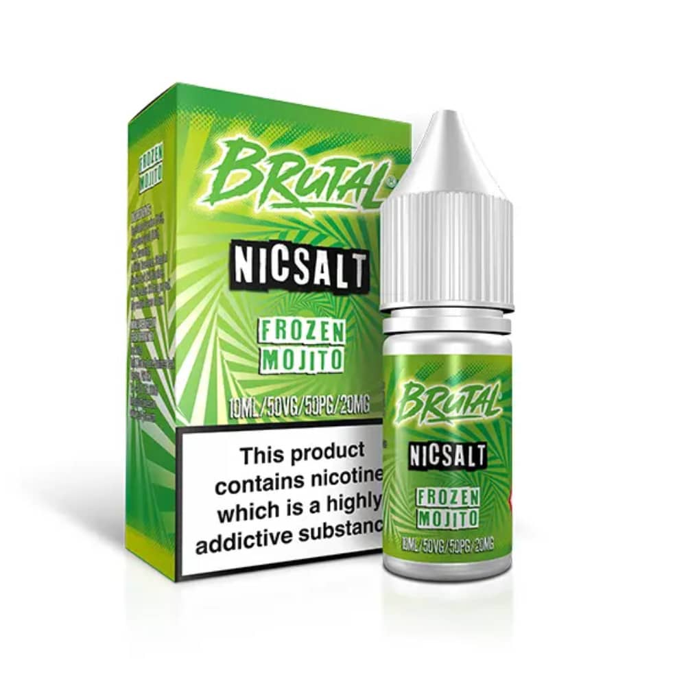 Just Juice Brutal Nic Salts e liquids 10ml Box of 5 Drinks Frozen Mojito 20mg
