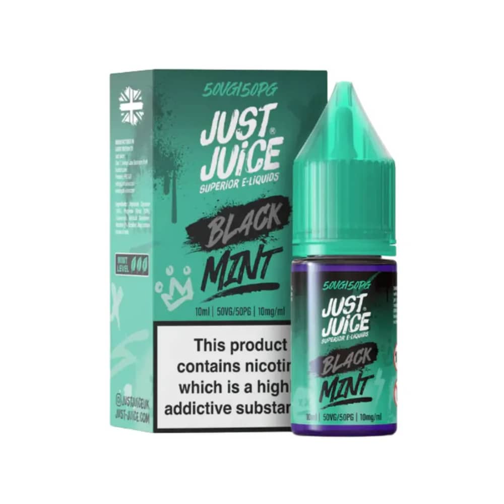 Just Juice Mint Nic Salts e liquids 10ml Box of 5 Black Mint 20mg