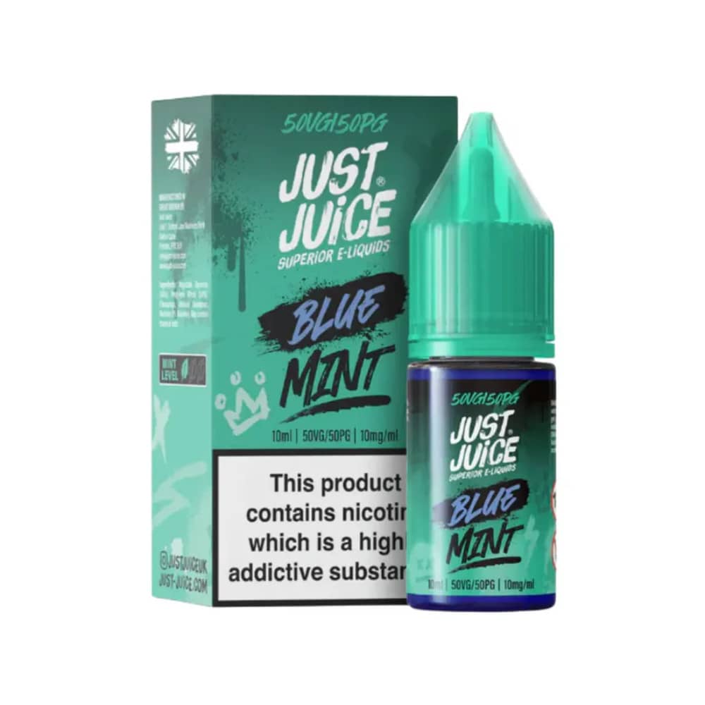 Just Juice Mint Nic Salts e liquids 10ml Box of 5 Blue Mint 10mg